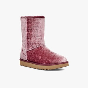 Ugg Classic Short II Velvet Women Boots White/Pink (3154IUBVE)